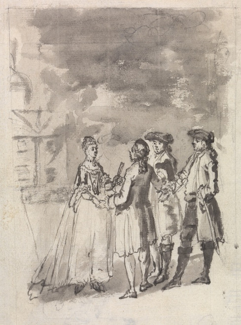 Digital Print - The Theatre-Goers by Samuel Wale