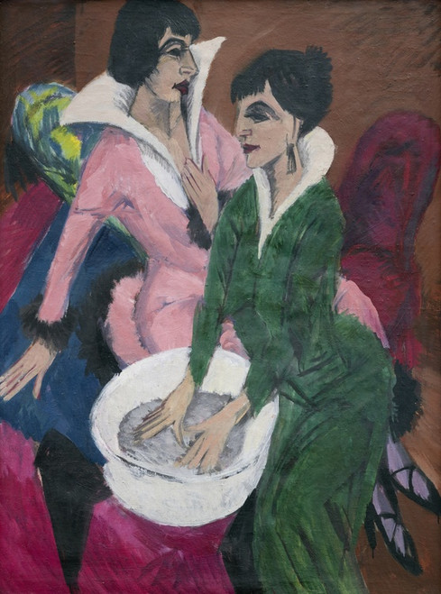 Digital Print - Two Women by a Sink; The Sisters by Ernst Ludwig Kirchner