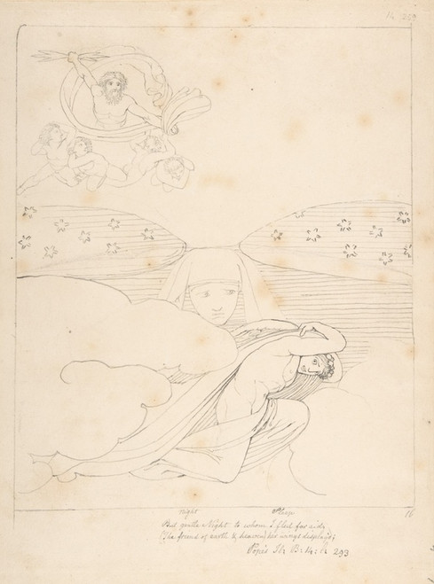 Digital Print - Sleep Escaping from the Wrath of Jupiter by John Flaxman