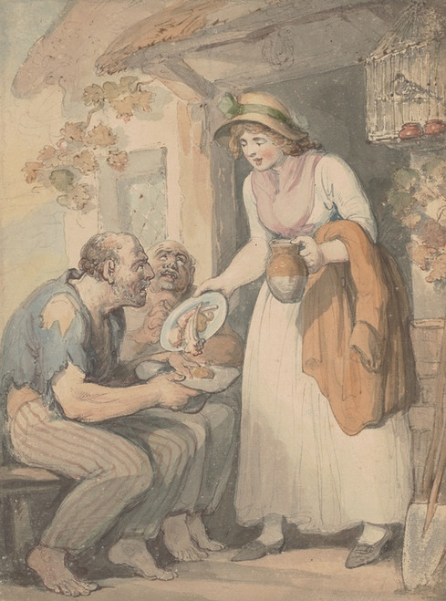 Digital Print - Feeding the hungry by Thomas Rowlandson