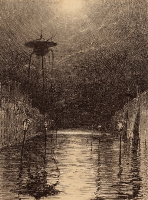 Digital Print - Martian Machine Over the Thames by Henrique Alvim Corra