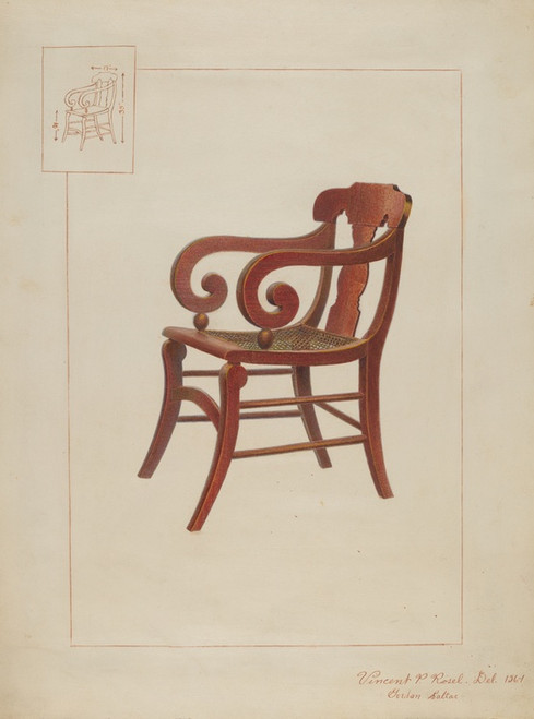 Digital Print - Empire Chair by Vincent P. Rosel