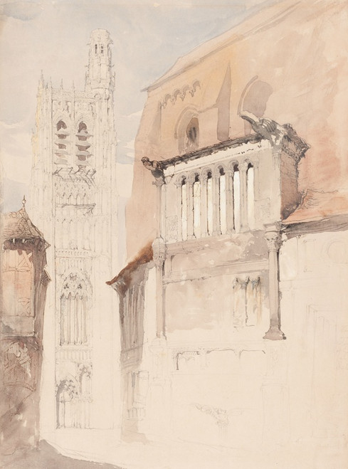 Digital Print - Tower of the Cathedral at Sens by John Ruskin