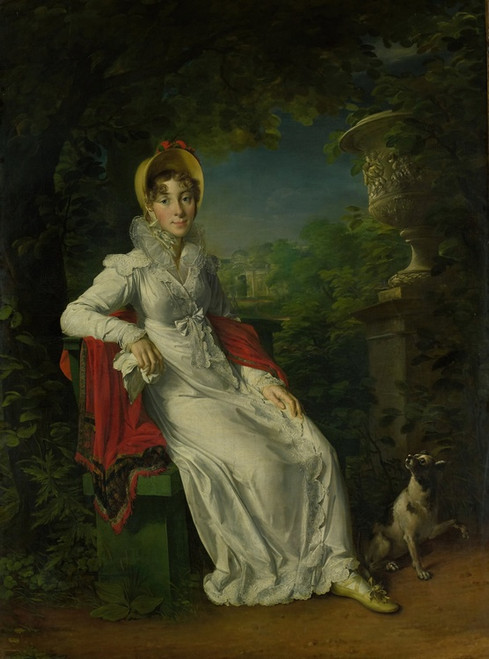 Digital Print - Carolina Ferdinanda Louisa of Sicily (1798-1870). Wife of Charles Ferdinand, Duc de Berry, in the Park of Bagatelle in the Bois de Boulogne (near Paris) by Franois Grard