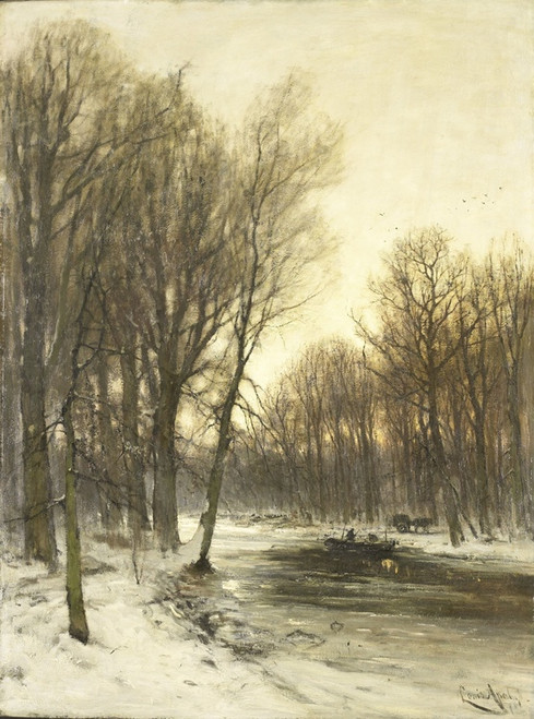 Digital Print - An Afternoon view of Snowy Woods by Louis Apol