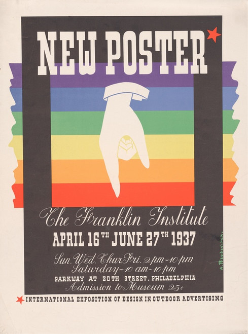Digital Print - New poster, the Franklin Institute, April 16th - June 27th, 1937 by Alexey Brodovitch