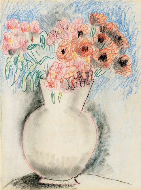 Digital Print - Pink Flowers in a Vase by Christopher Wood Digital Print - Pink Flowers in a Vase by Christopher Wood