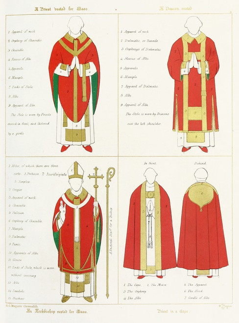 Digital Print - The proper Names by which the various Vestments are distinguished by Augustus Pugin