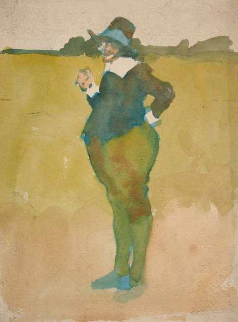 Digital Print - Fat man in landscape by Edwin Austin Abbey