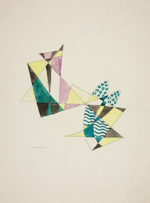 Digital Print - Abstraction Based on Sails, IV by David Kakabadz