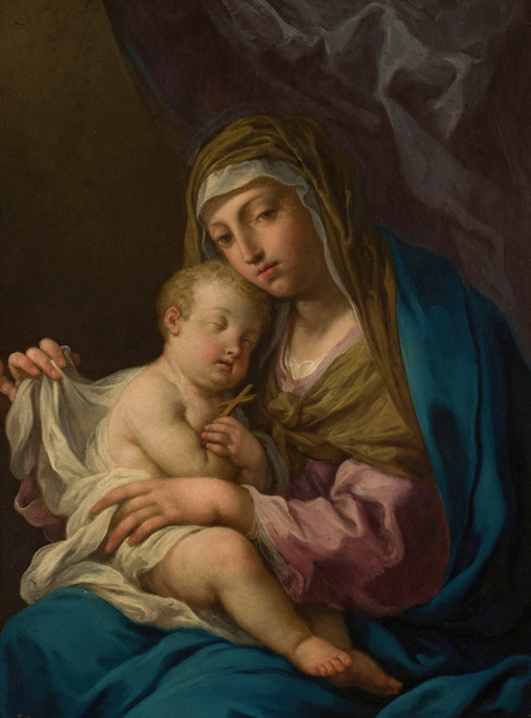 Digital Print - Madonna with sleeping Child Jesus by Angelo Trevisani