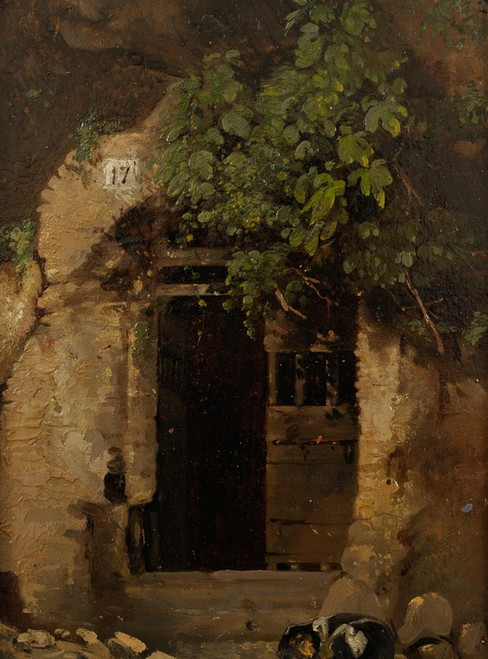 Digital Print - Tavern in Nemi by Julie Wilhelmine Hagen-Schwarz