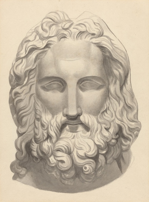 Digital Print - Antique Bearded Head by John Flaxman