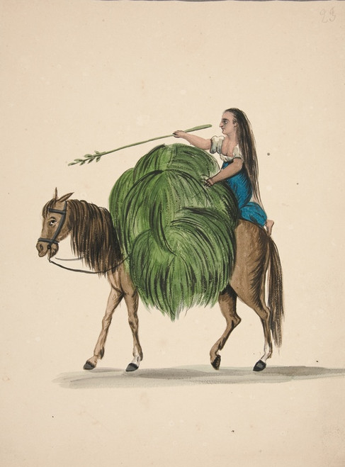 Digital Print - Indian Girl Returning from the Fields by Francisco Fierro