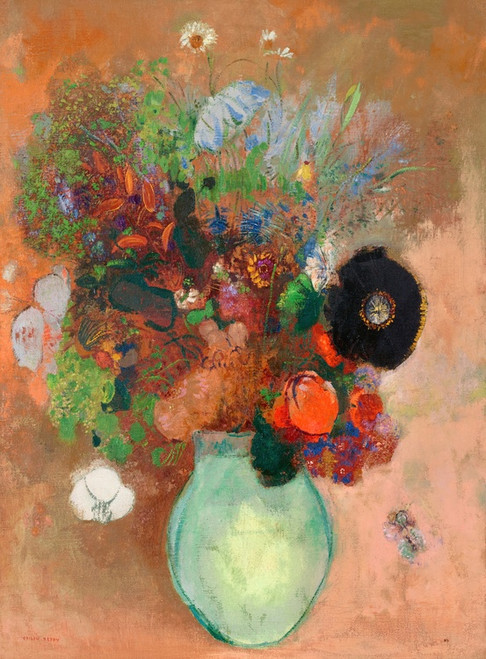 Digital Print - Le pavot noir by Odilon Redon