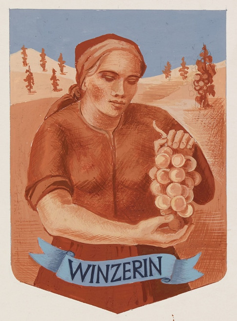 Digital Print - Winzerin by Anny Dollschein