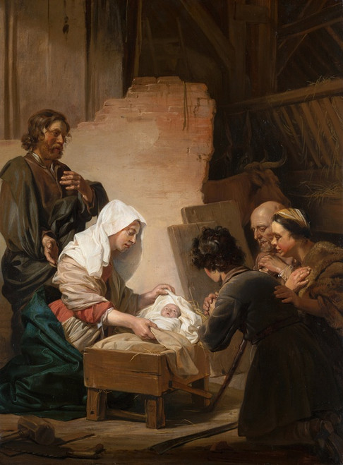 Digital Print - The Adoration of the Shepherds by Jan de Bray