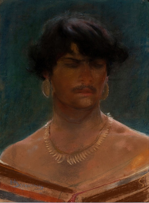 Digital Print - Head of an Indian by Henrique Bernardelli