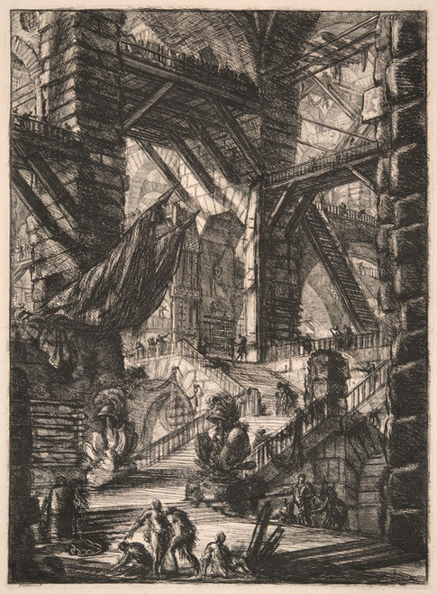 Digital Print - The Staircase with Trophies by Giovanni Battista Piranesi