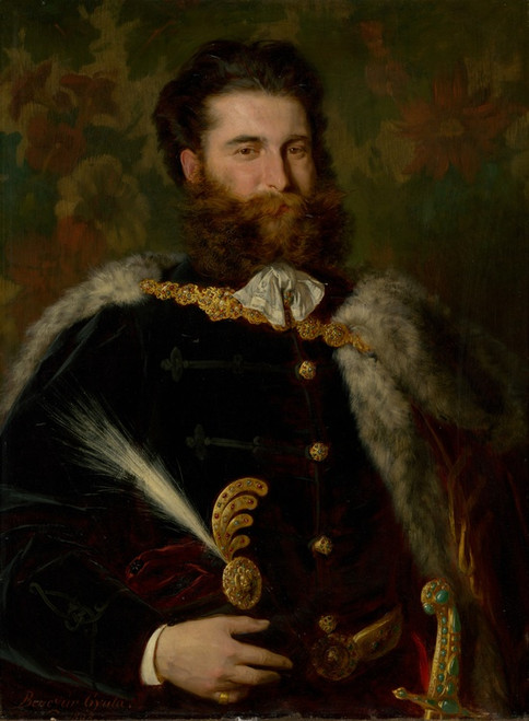 Digital Print - Portrait of Albert Ujhzy by Gyula Benczr