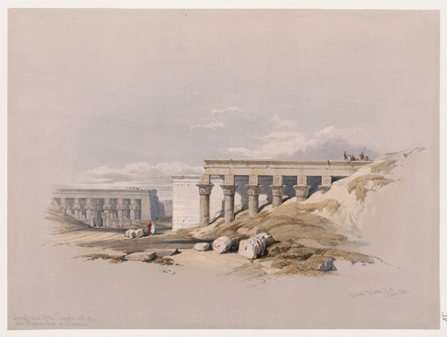 Lateral view of the temple called the Typhonum, at Dendera [Dandara]. (1846-1849) by David Roberts Art Print Download