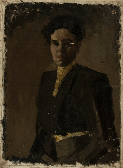 Digital Print - Naine tumedas kleidis by Nikolai Triik