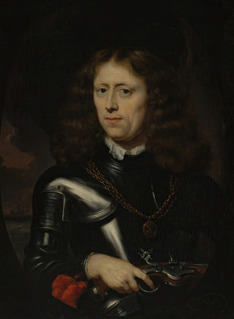 Digital Print - Admiral Jacob Binkes (born about 1640, died 1677) by Nicolaes Maes