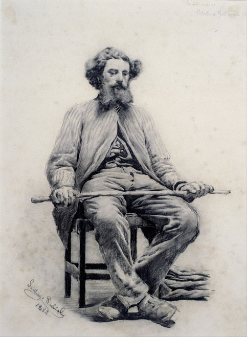 Digital Print - Seated Man by Santiago Rusiol