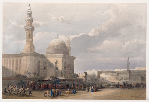 Mosque of Sultan Hassan, from the Great Square of the Rumeyleh. (1846-1849) by David Roberts Art Print Download