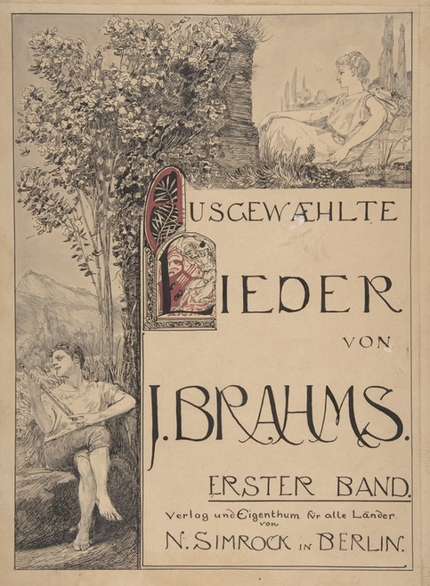Digital Print - Design for a Title Page for Sheet Music by Max Klinger