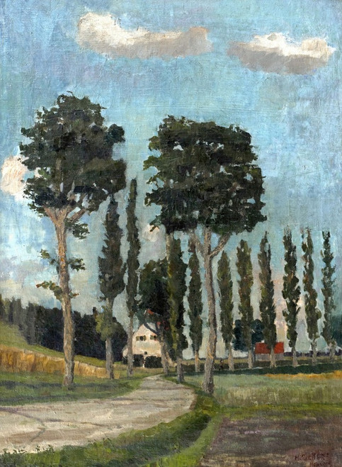 Digital Print - Allee in der Dachauer Gegend by Max Zettler
