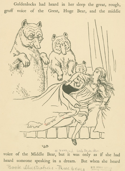 Digital Print - The bears discover Goldilocks by Leonard Leslie Brooke
