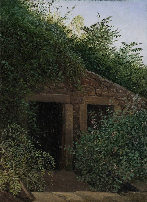 Digital Print - An Overgrown Mineshaft by Carl Gustav Carus