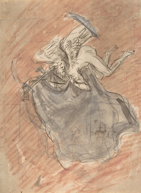Digital Print - Design for a sepulchral monument with an allegory of Time by Pieter Verbruggen the Younger