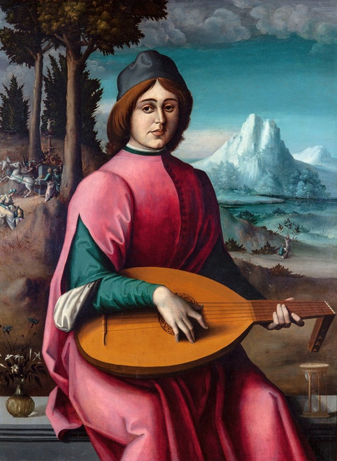 Digital Print - Portrait of a Young Lute Player by Bacchiacca