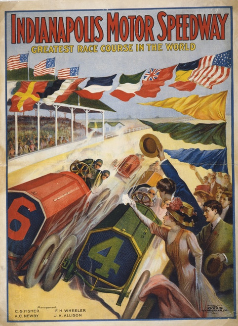 Digital Print - Indianapolis Motor Speedway, greatest race course in the world by Otis Lithograph Co