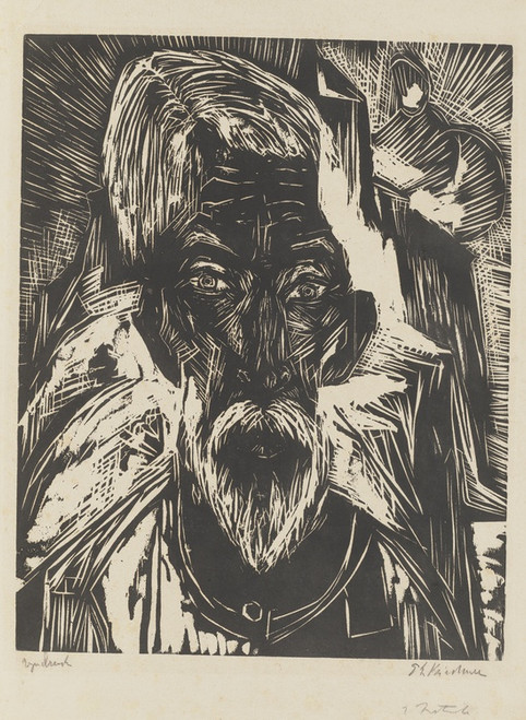 Digital Print - Alter Bauer.  Kopf Senn R. by Ernst Ludwig Kirchner