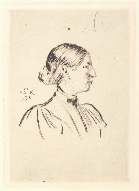Digital Print - Portrt af Anna Ancher, profil by Peder Severin Kryer