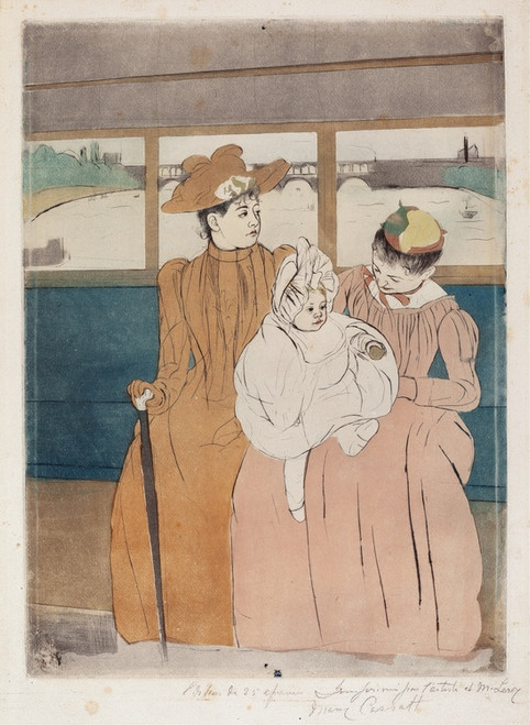 Digital Print - In the Omnibus by Mary Cassatt