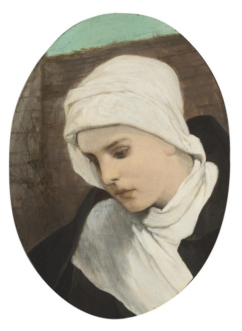 Digital Print - Studienkopf VI by Gabriel von Max