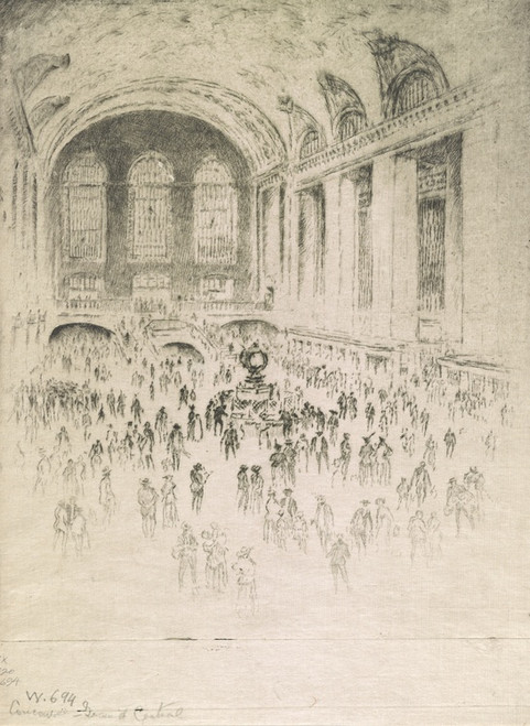 Digital Print - Concourse, Grand Central by Joseph Pennell