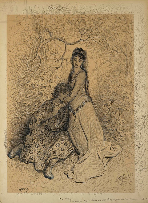 Digital Print - Roger enlac par Bradamante by Gustave Dor
