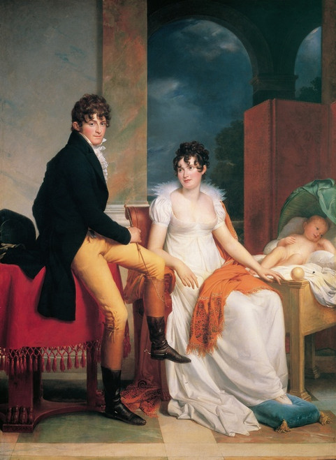 Digital Print - Moritz Christian Reichsgraf von Fries with his wife Maria Theresia Josepha and the son Moritz,1805 by Franois Grard