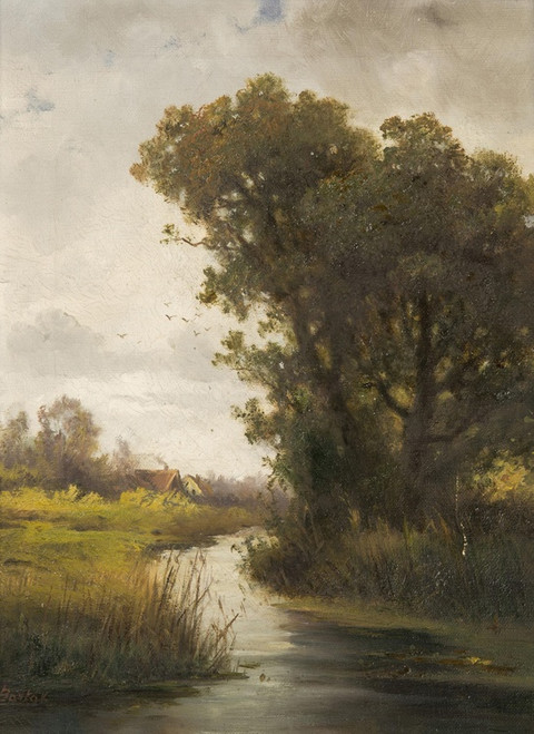 Digital Print - Trees by the Water by Ludvk Bartk