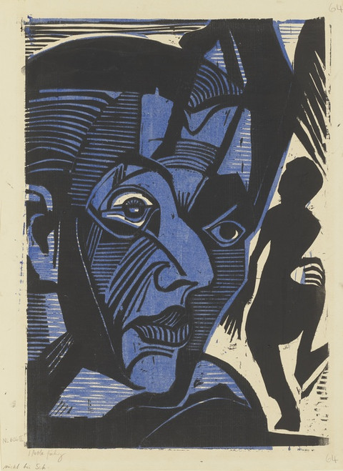 Digital Print - Self-Portrait (Melancholy of the Mountains) by Ernst Ludwig Kirchner