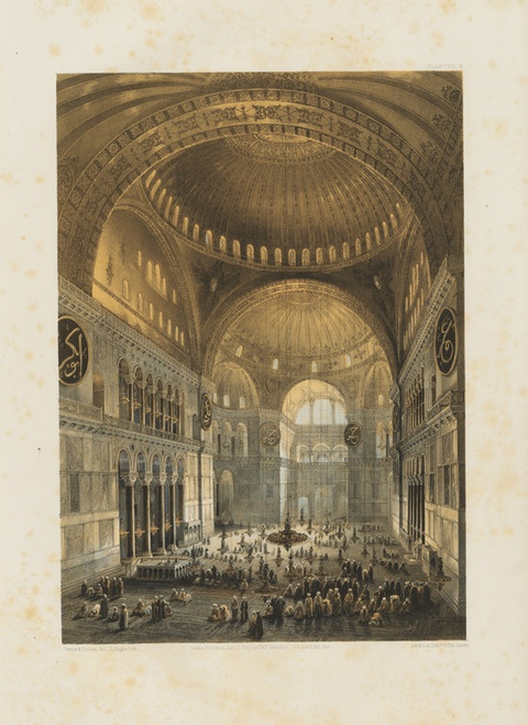 Digital Print - Aya Sofia, Constantinople; as recently restored by order of H. M. the sultan Abdul-Medjid Pl.04 by Gaspare Fossati