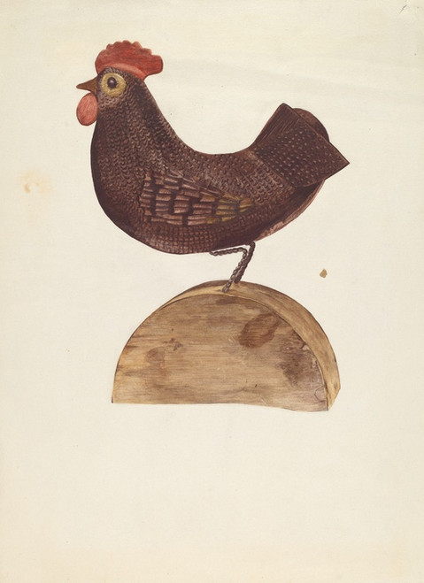 Digital Print - Carved Bird by American 20th Century