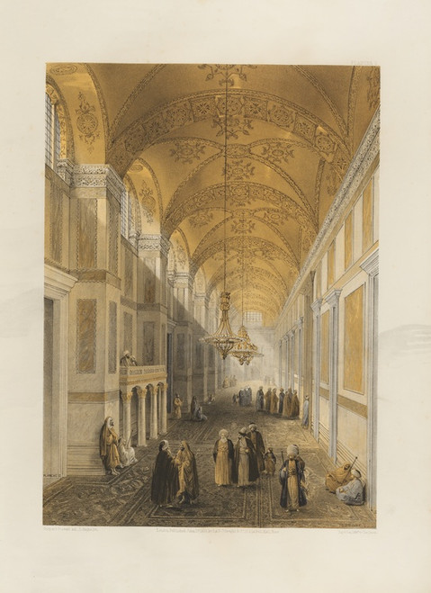Digital Print - Aya Sofia, Constantinople; as recently restored by order of H. M. the sultan Abdul-Medjid Pl.02 by Gaspare Fossati
