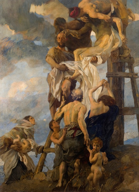 Digital Print - Descent from the Cross by Ettore Tito