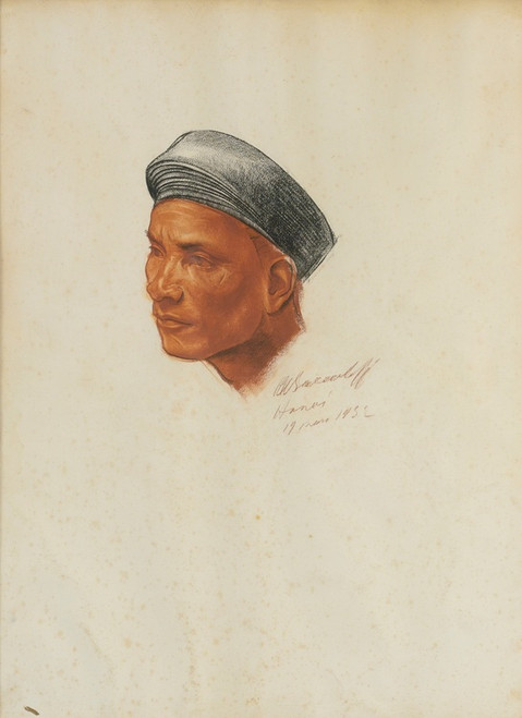 Digital Print - Portrait of A Vietnamese Man by Alexandre Jacovleff